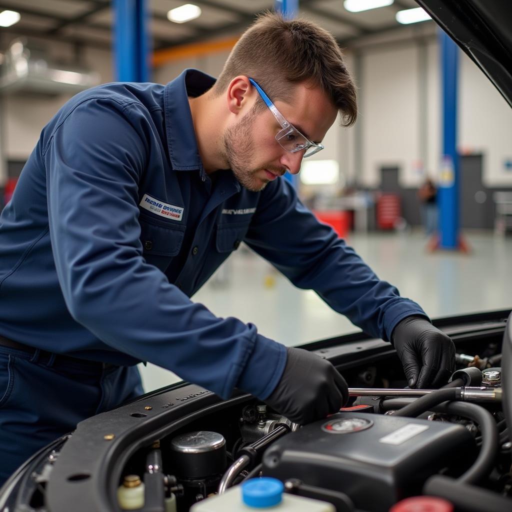 Skilled Technician at Work at Rob's Auto Service