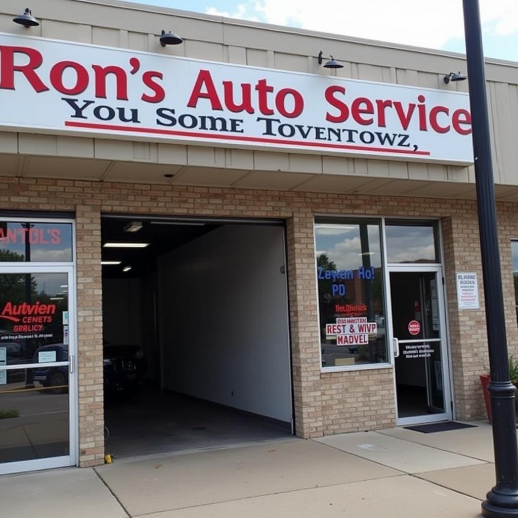 Ron's Downtown Auto Service Shop Front