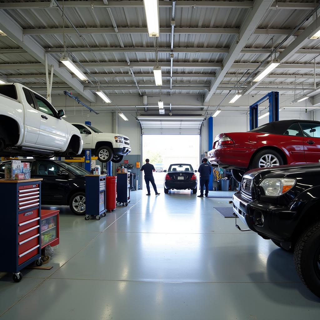 Modern and Clean Auto Service Shop Interior in Roseburg