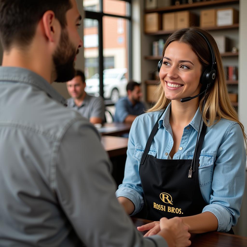 Customer Service Consultation at Rossi Bros. Tire & Auto Service