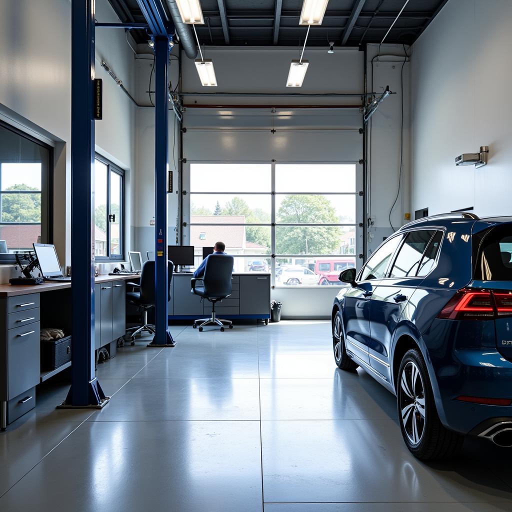 Modern Auto Service Garage Interior in Rouen