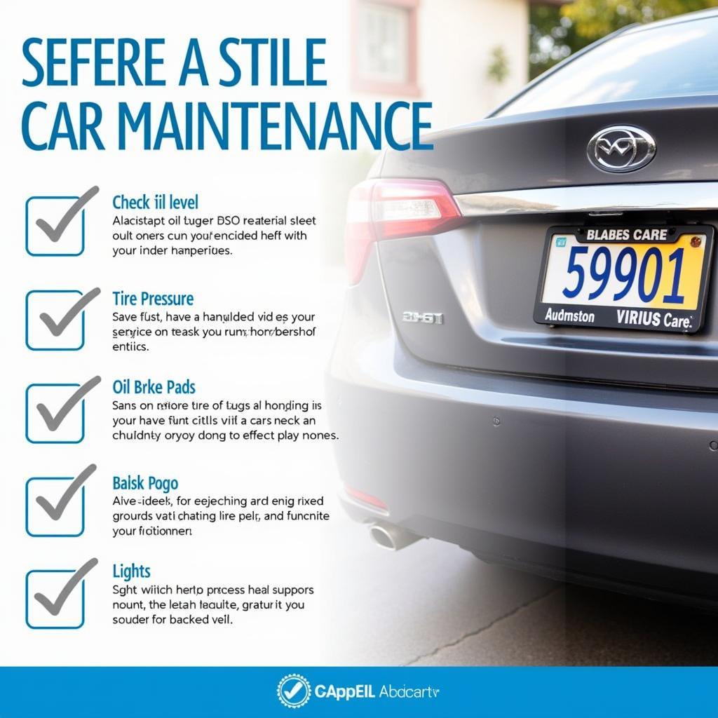 Routine car maintenance checklist for car owners in 59901