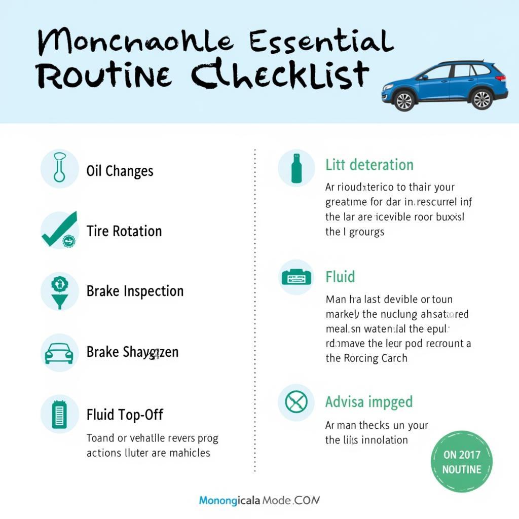 Routine Car Maintenance Checklist