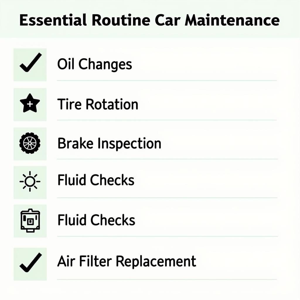 Routine Car Maintenance Checklist