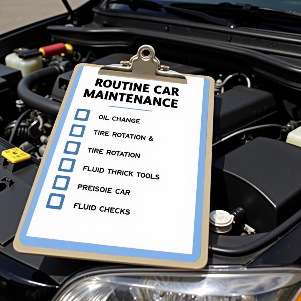 Routine car maintenance checklist