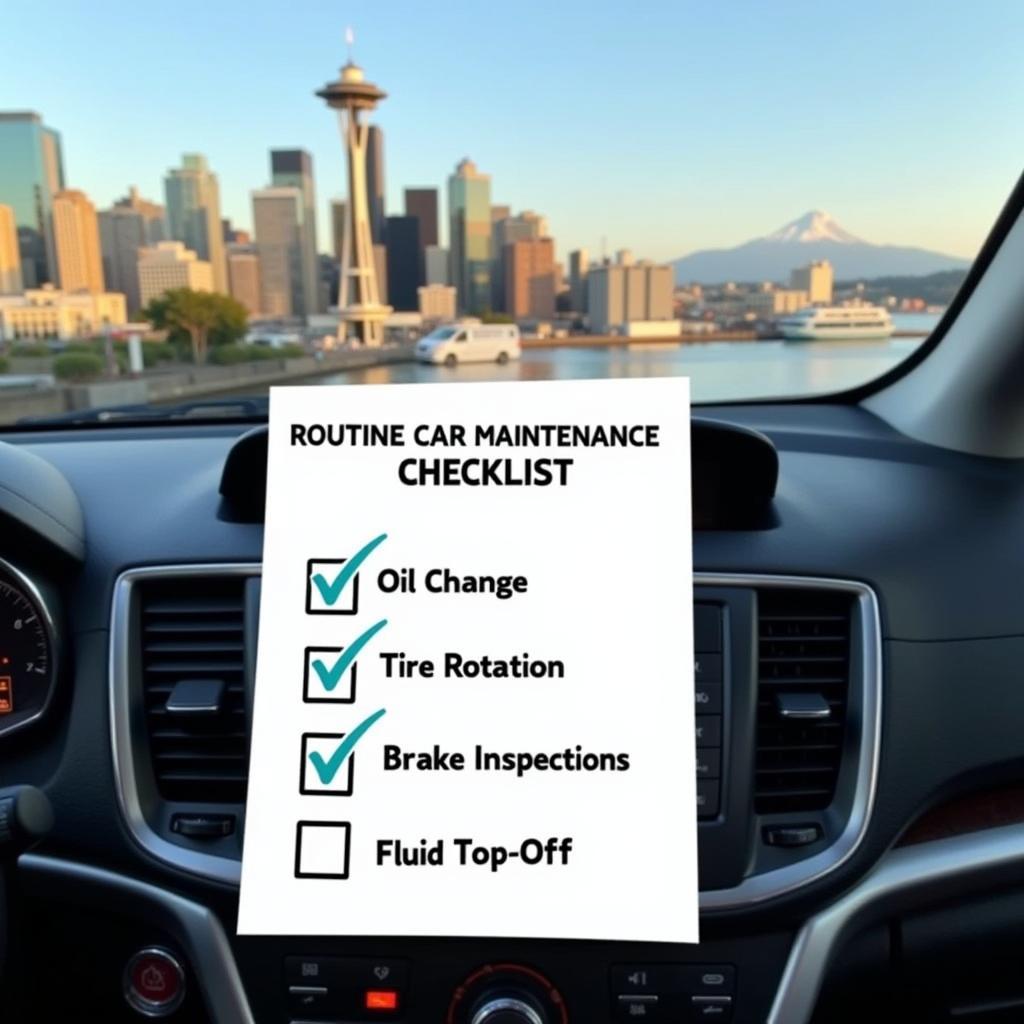 Routine Car Maintenance Checklist in Seattle