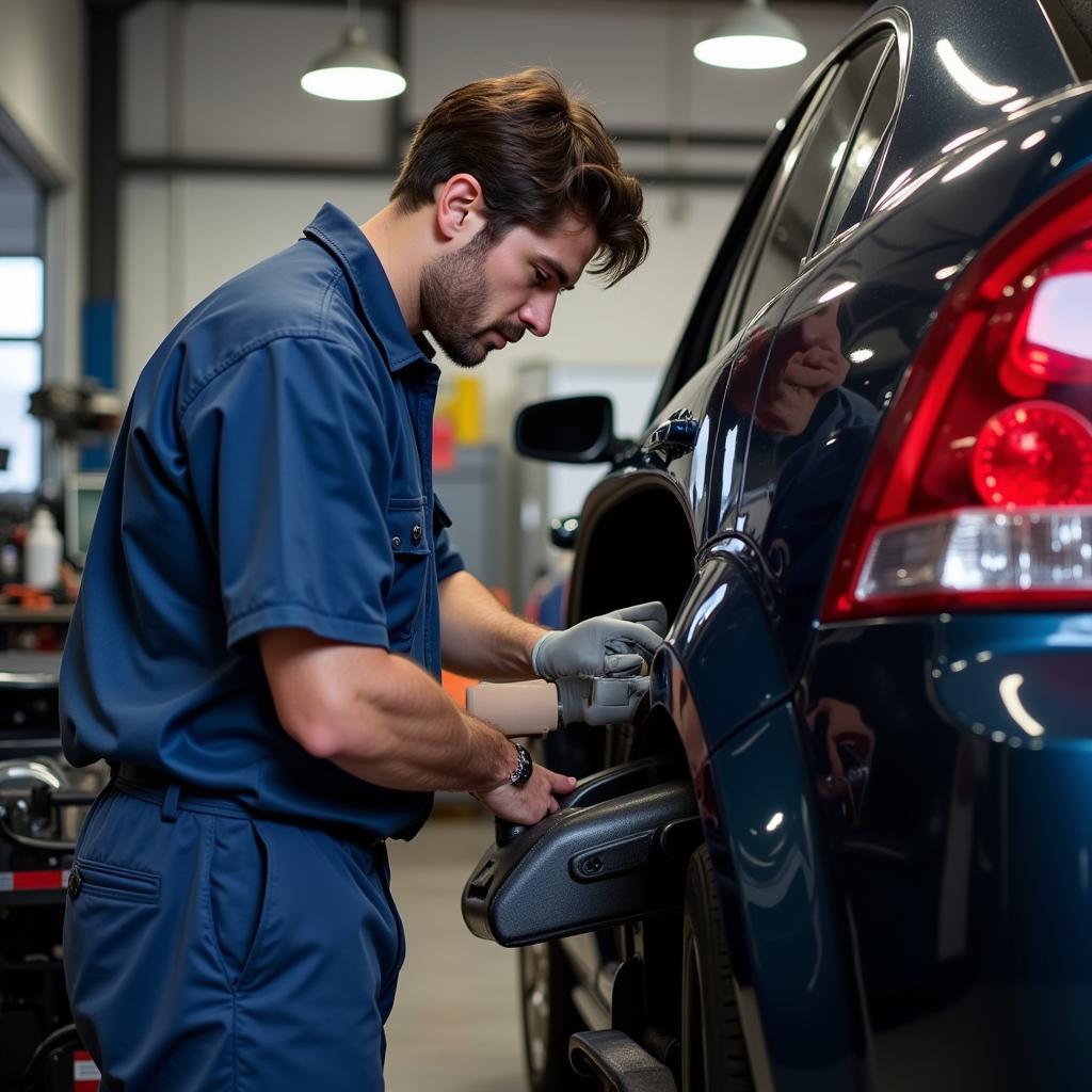 Routine car maintenance tasks like oil change, tire rotation and fluid checks in Noblesville, Indiana