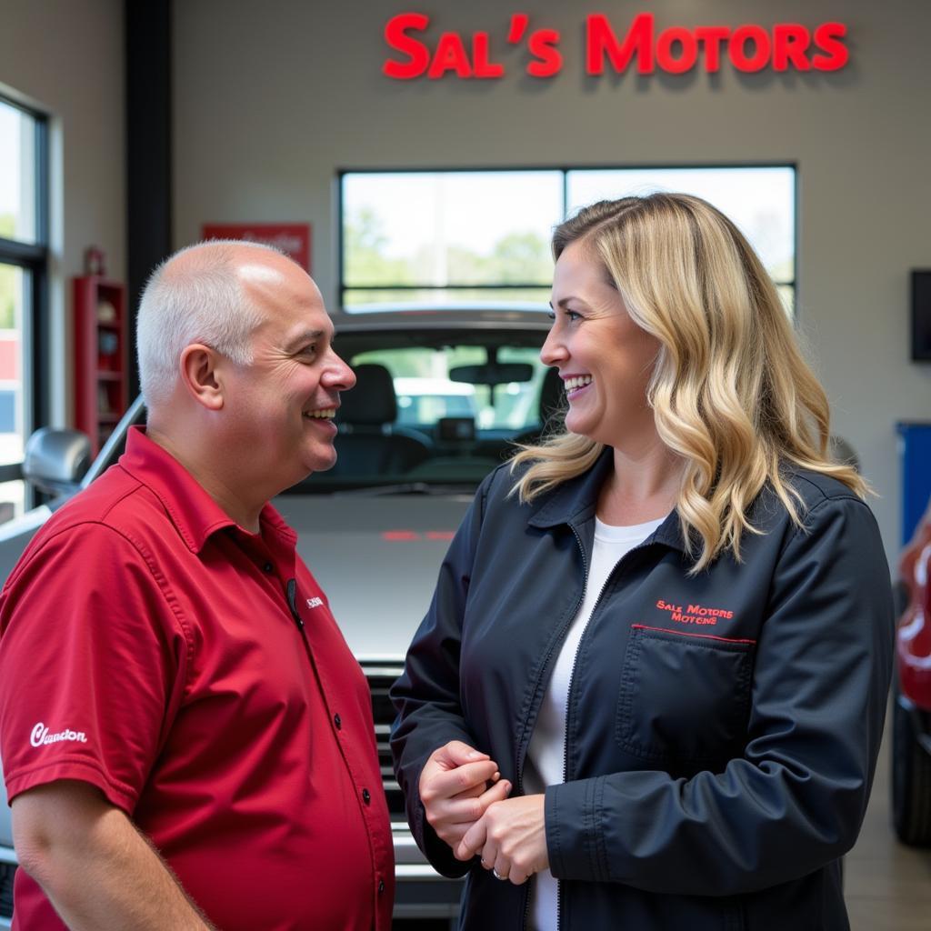 Positive Customer Interaction at Sal's Motors