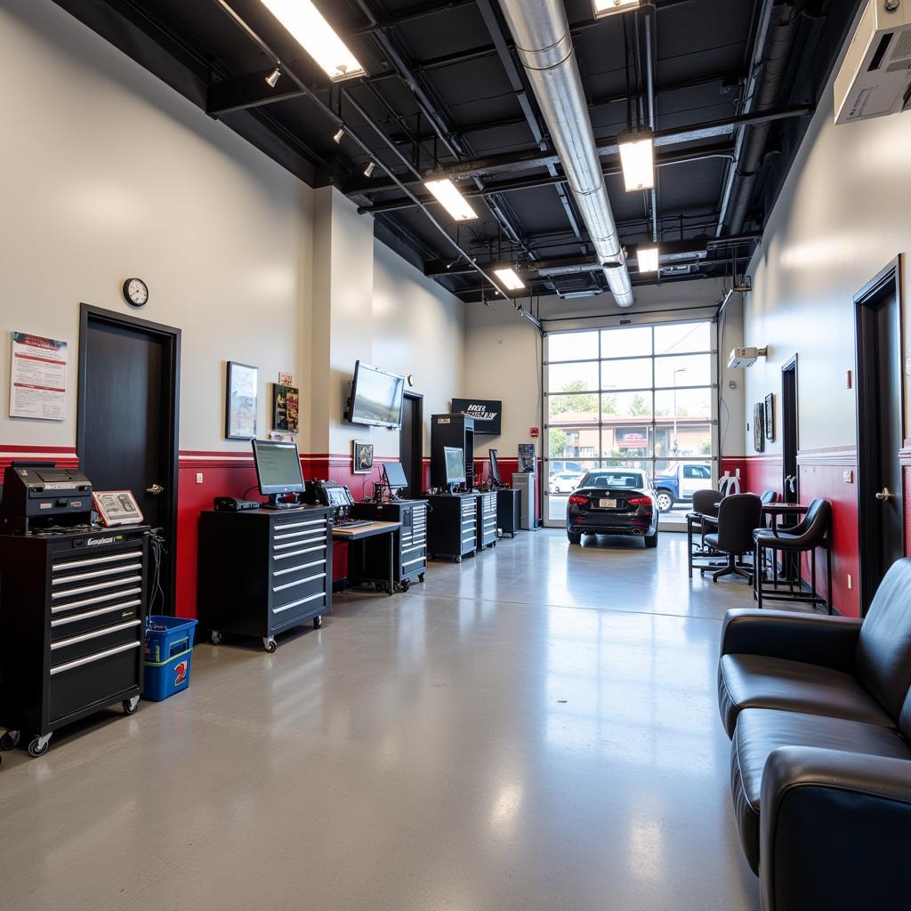 Interior of a Modern Auto Repair Shop in San Dimas