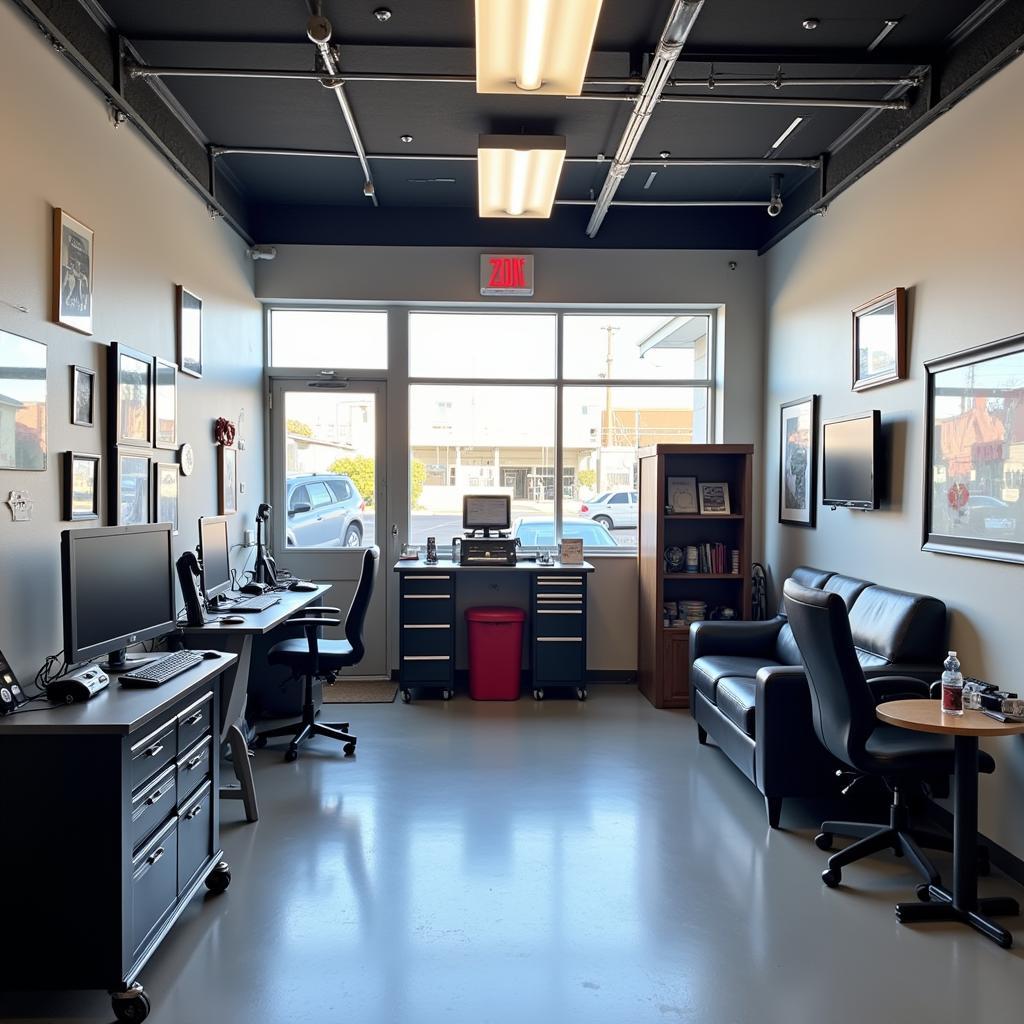 Modern and Clean Auto Repair Shop Interior in San Francisco