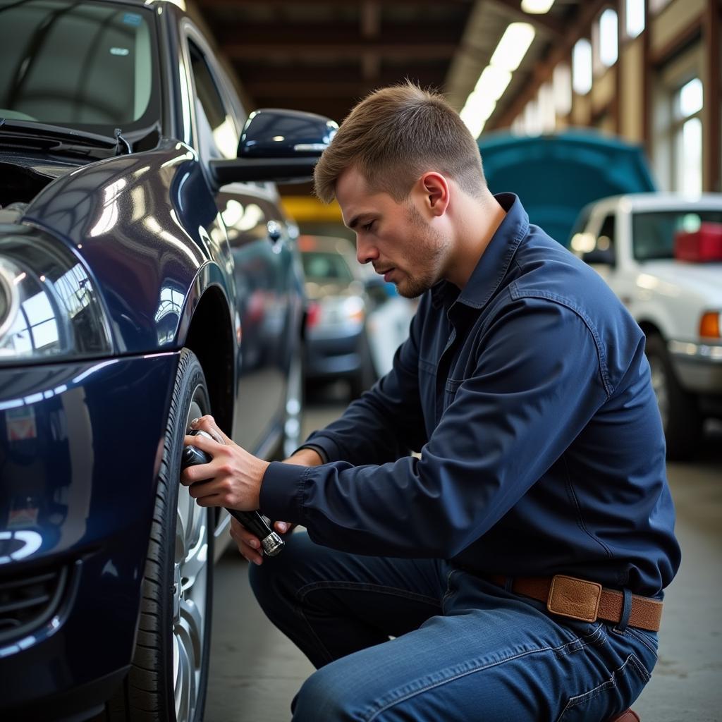 Santa Cruz Mechanic Performing Car Maintenance