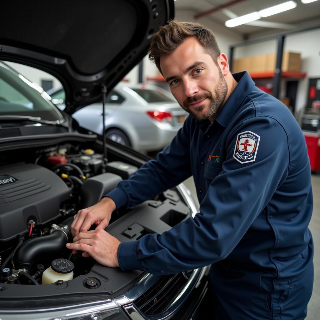 Santa Fe Auto Mechanic Working