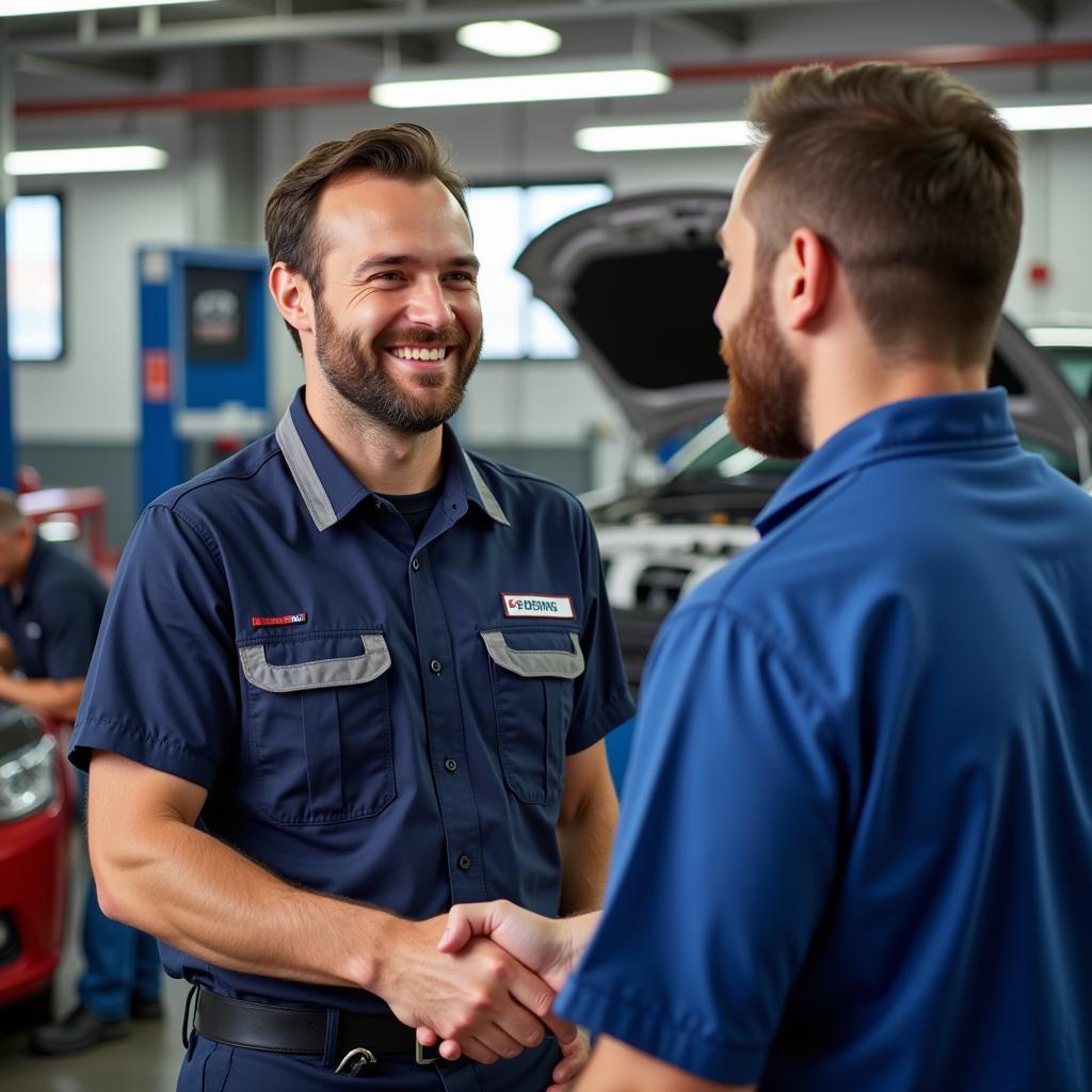 Satisfied Customer at an Auto Service Shop in Richmond Indiana