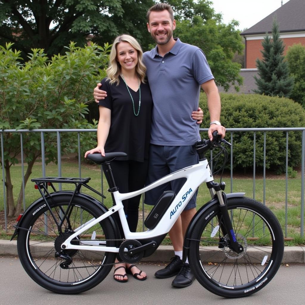 Satisfied Customer with E-Bike