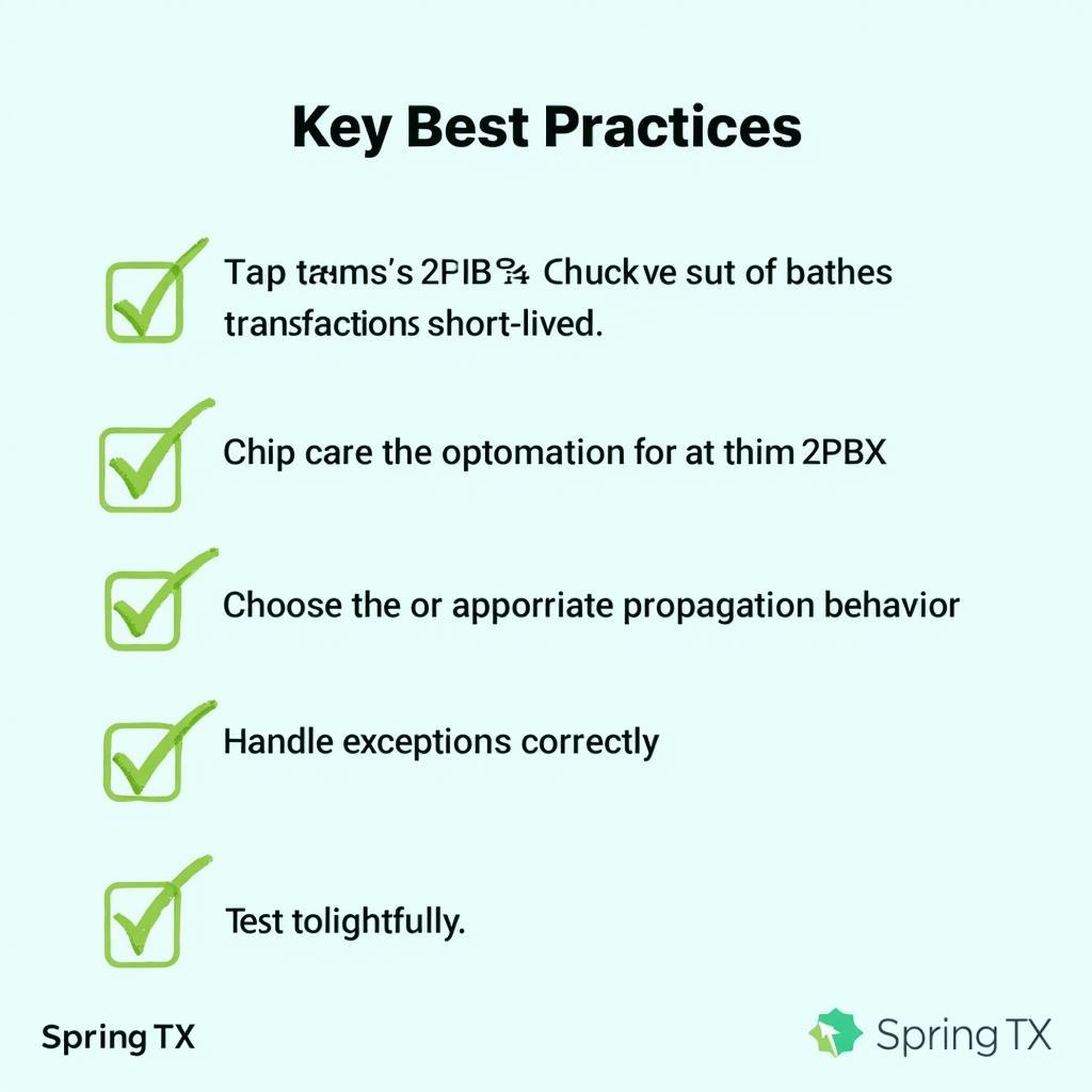 Spring TX Best Practices