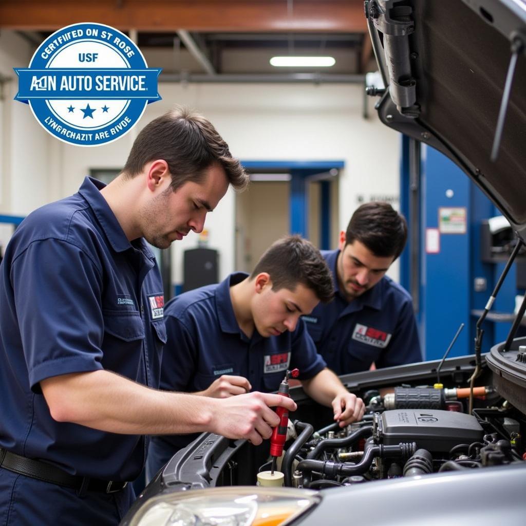 ASE Certified Technicians working at Sun Auto Service St Rose