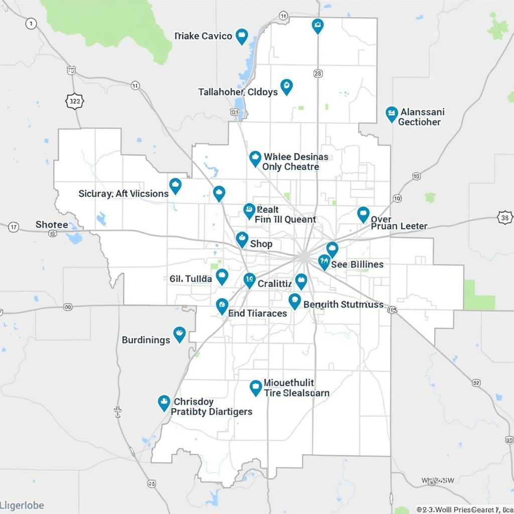 Map of Tallahassee Auto Care Service Locations