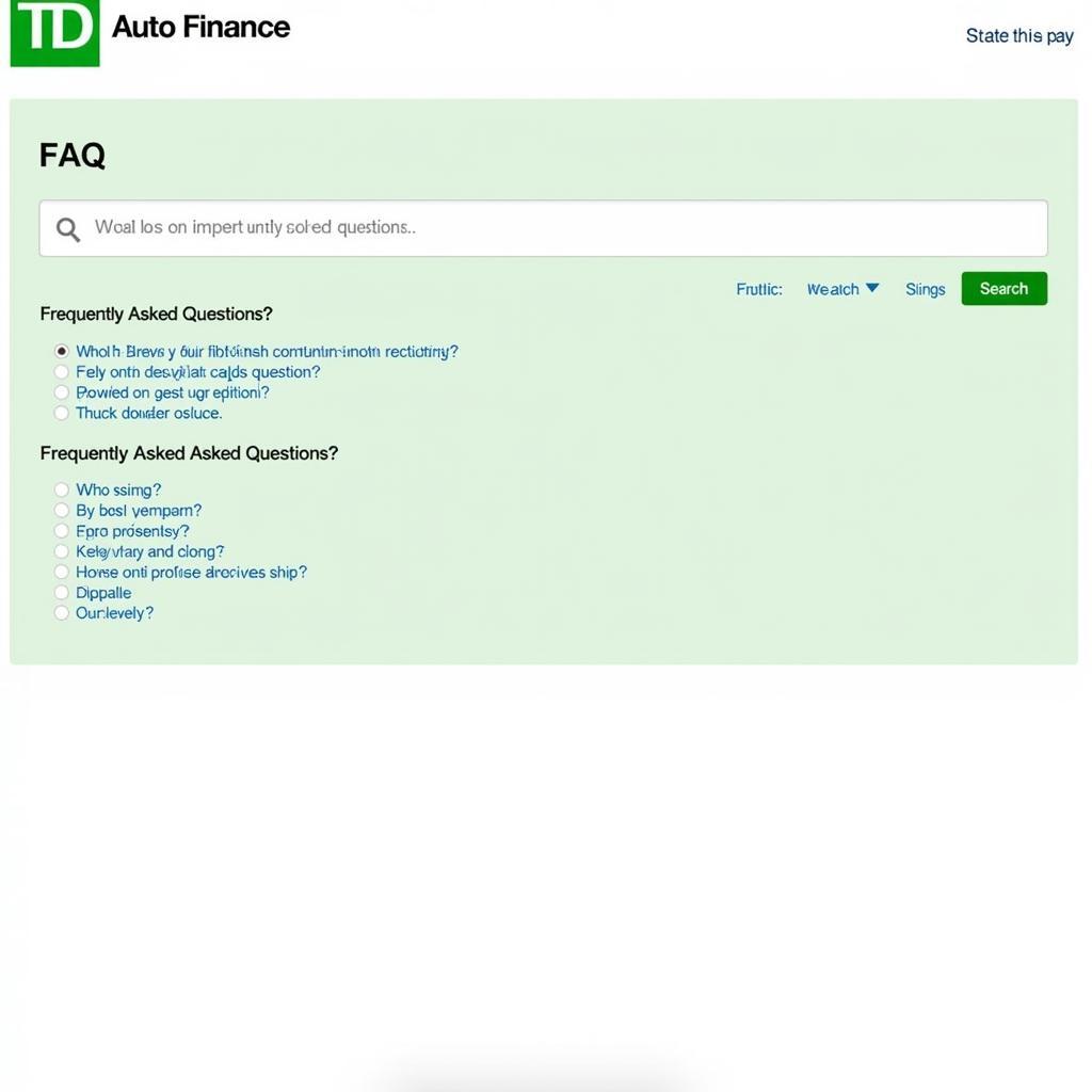 TD Auto Finance FAQ Section