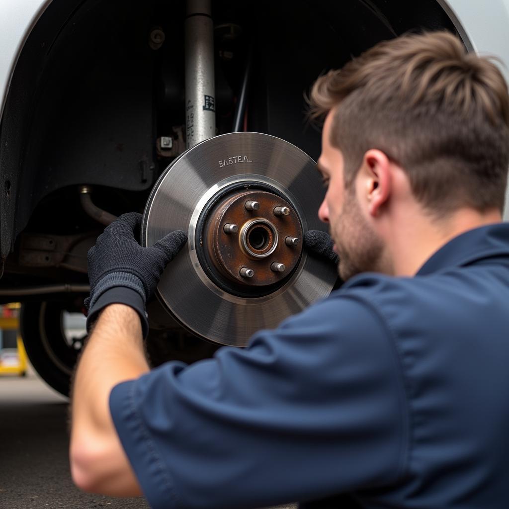 Telluride Mechanic Performing a Brake Check