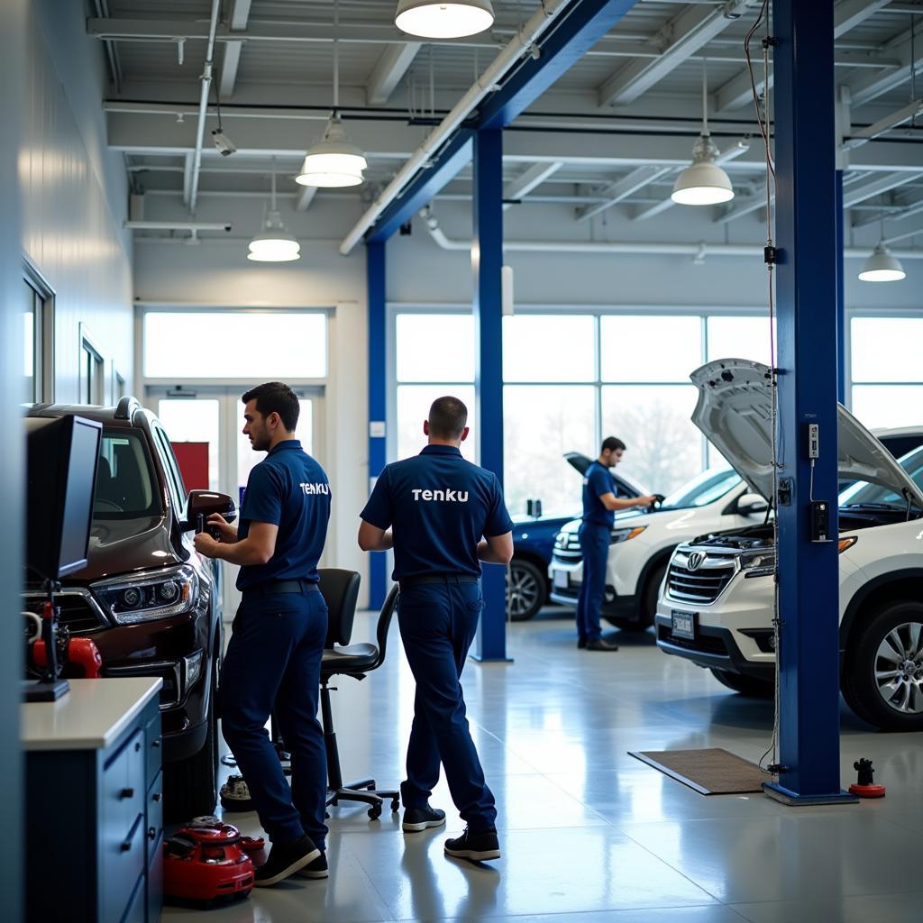 Modern Tenku Auto Service Center with Advanced Diagnostic Equipment