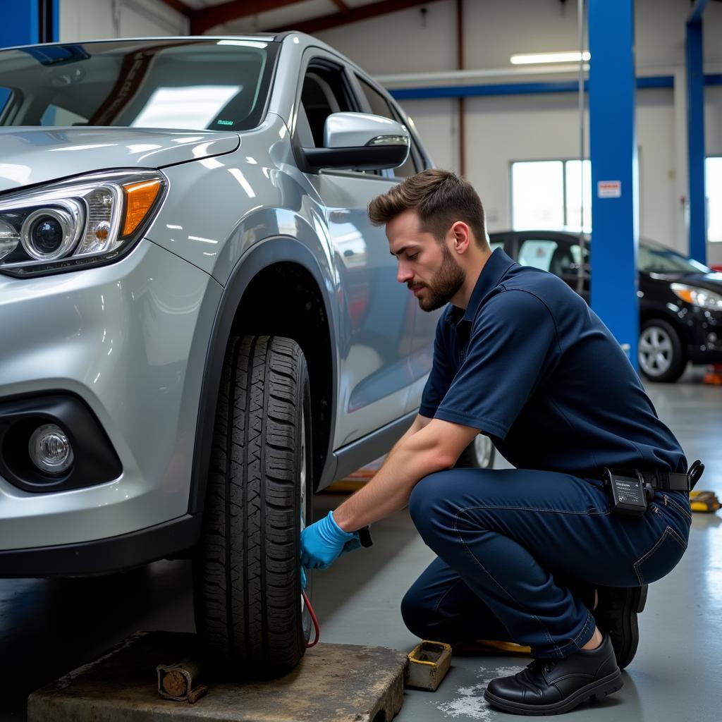 Tire Change Service in Domfront