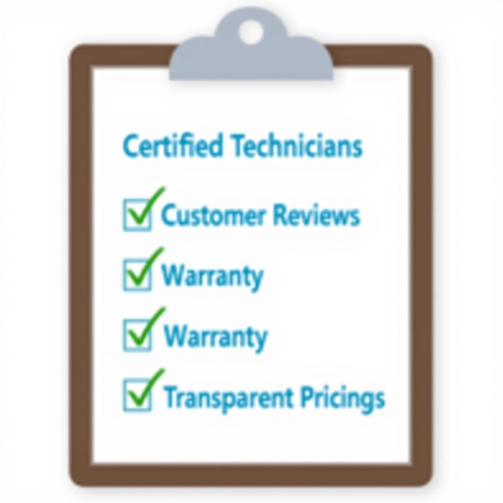 Checklist for Choosing an Auto Service