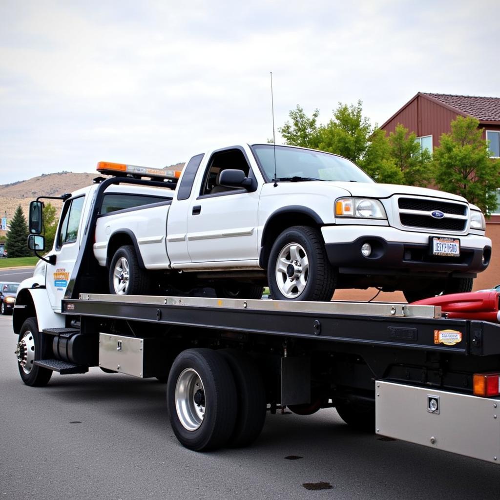 Tow Truck Retrieving a Vehicle in Corona