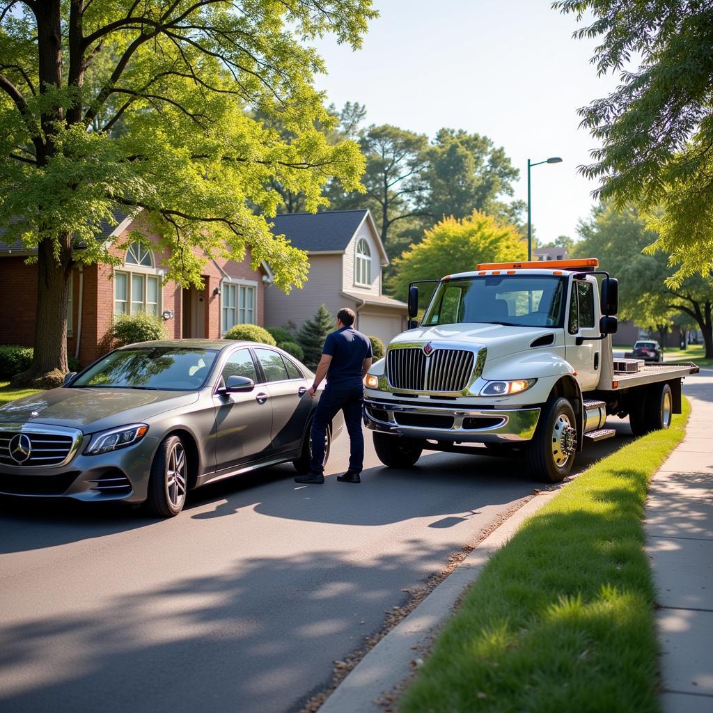 Towing Service Responding to an Accident in 45212