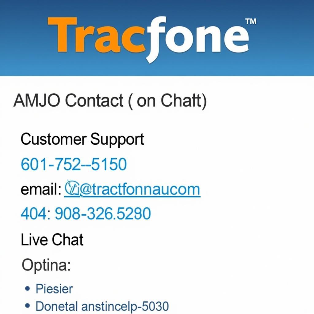 Tracfone Customer Support Contact Information