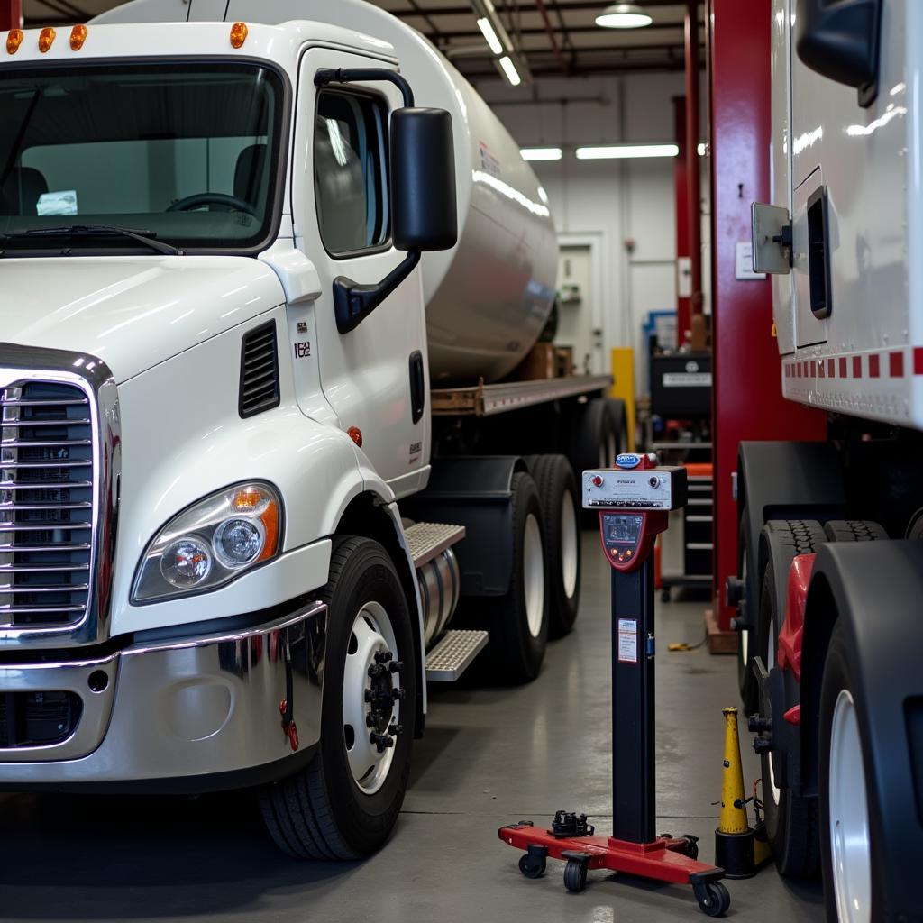 Truck undergoing preventative maintenance in Hyattsville, MD