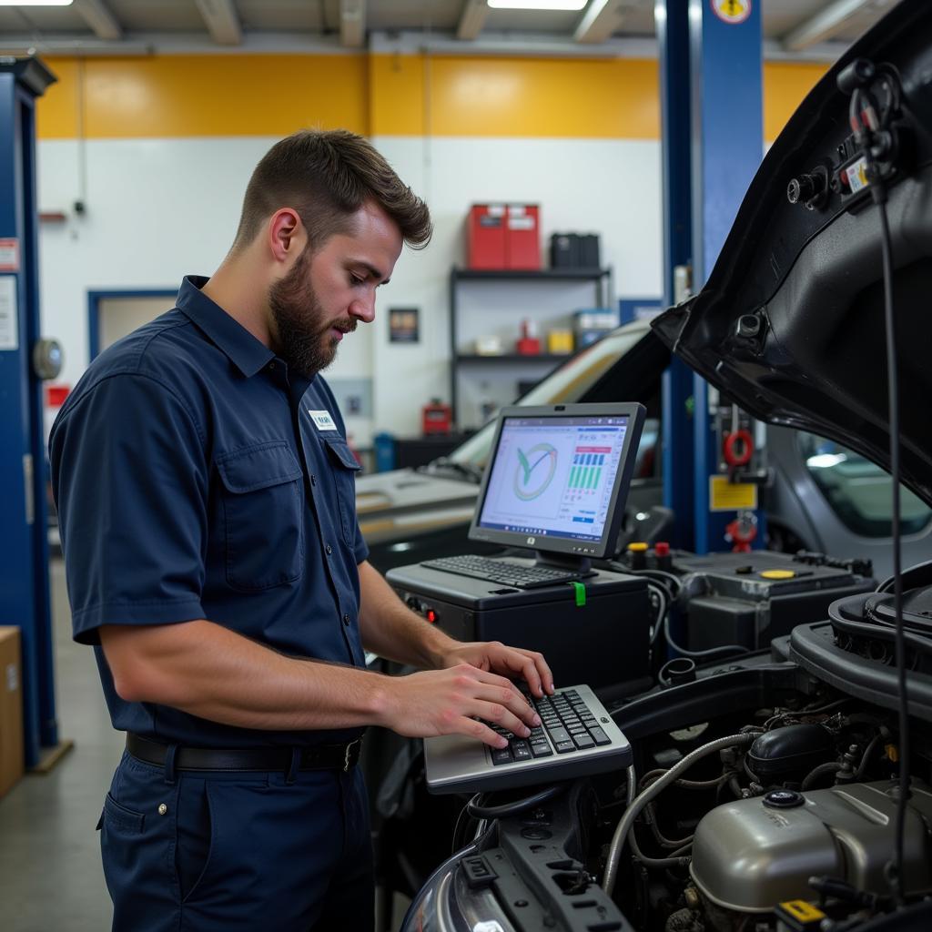 Tyler Auto Service Technician Working on a Car