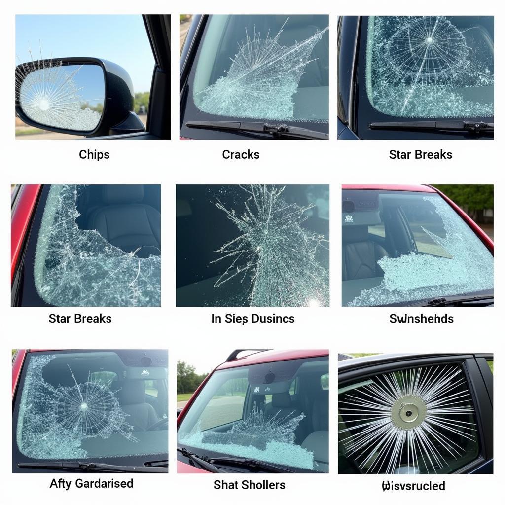 Different types of damage that can occur to auto glass