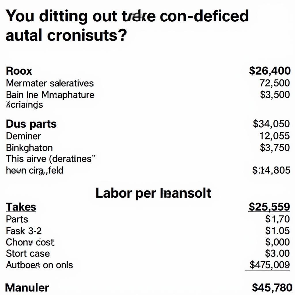 Understanding Auto Service Costs