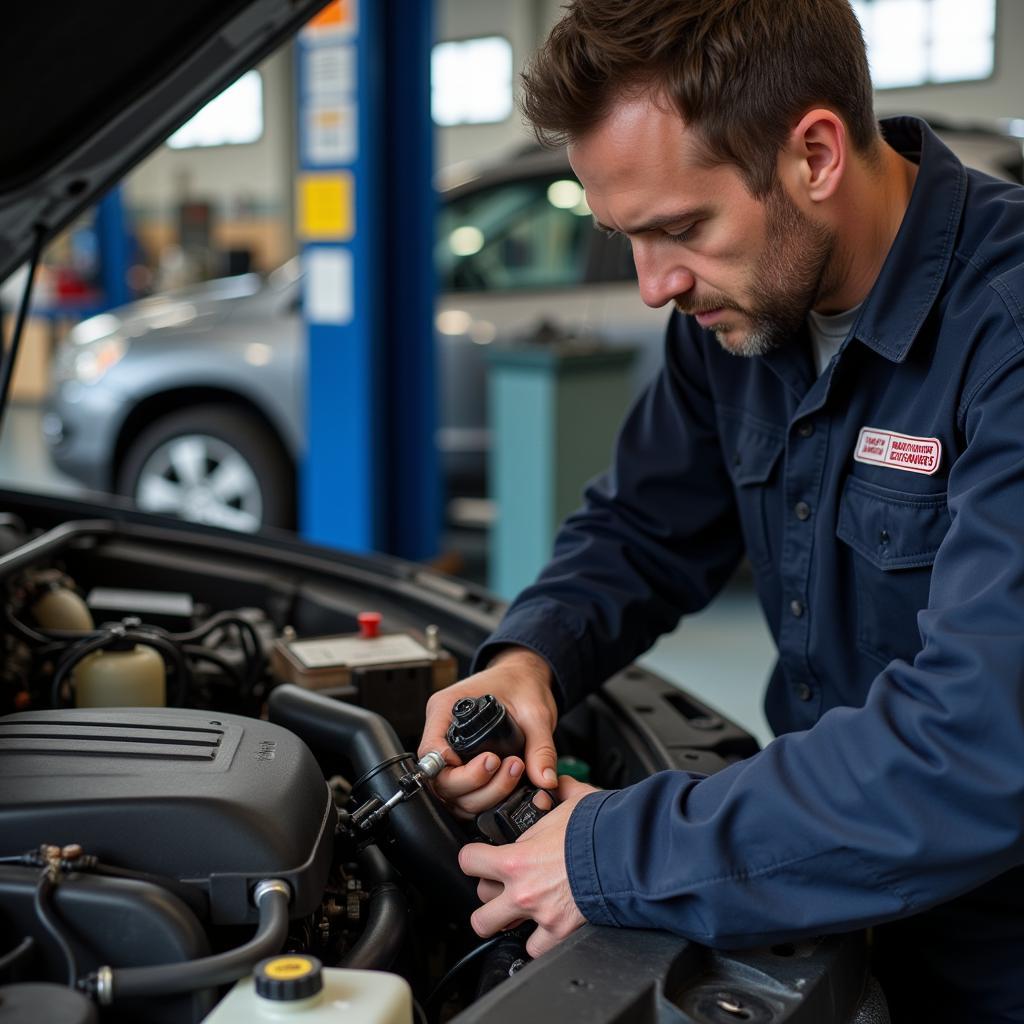 Mechanic Working on a Car in Union City