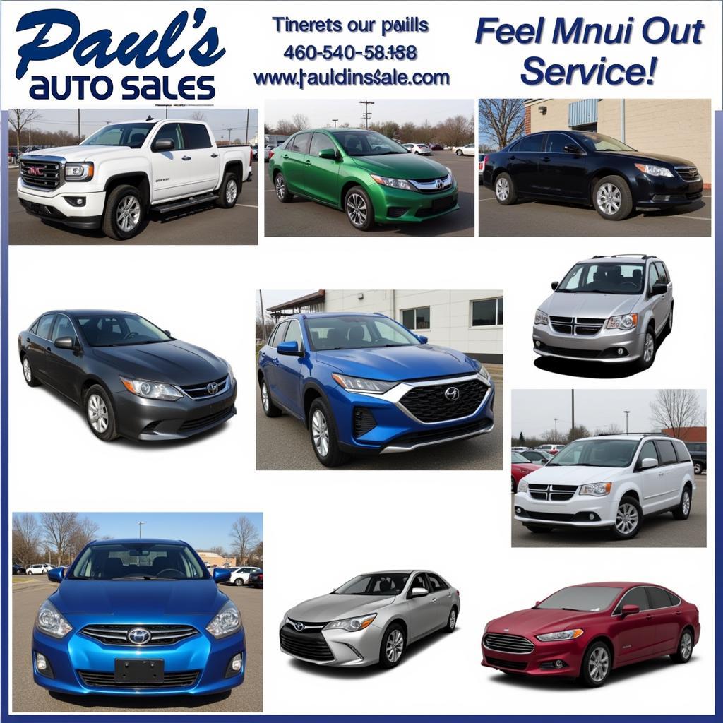 Used Car Selection at Paul's Auto Sales