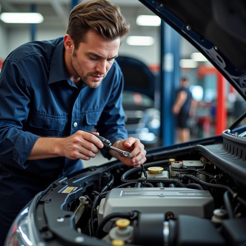 Experienced Technician Performing Value Auto Service