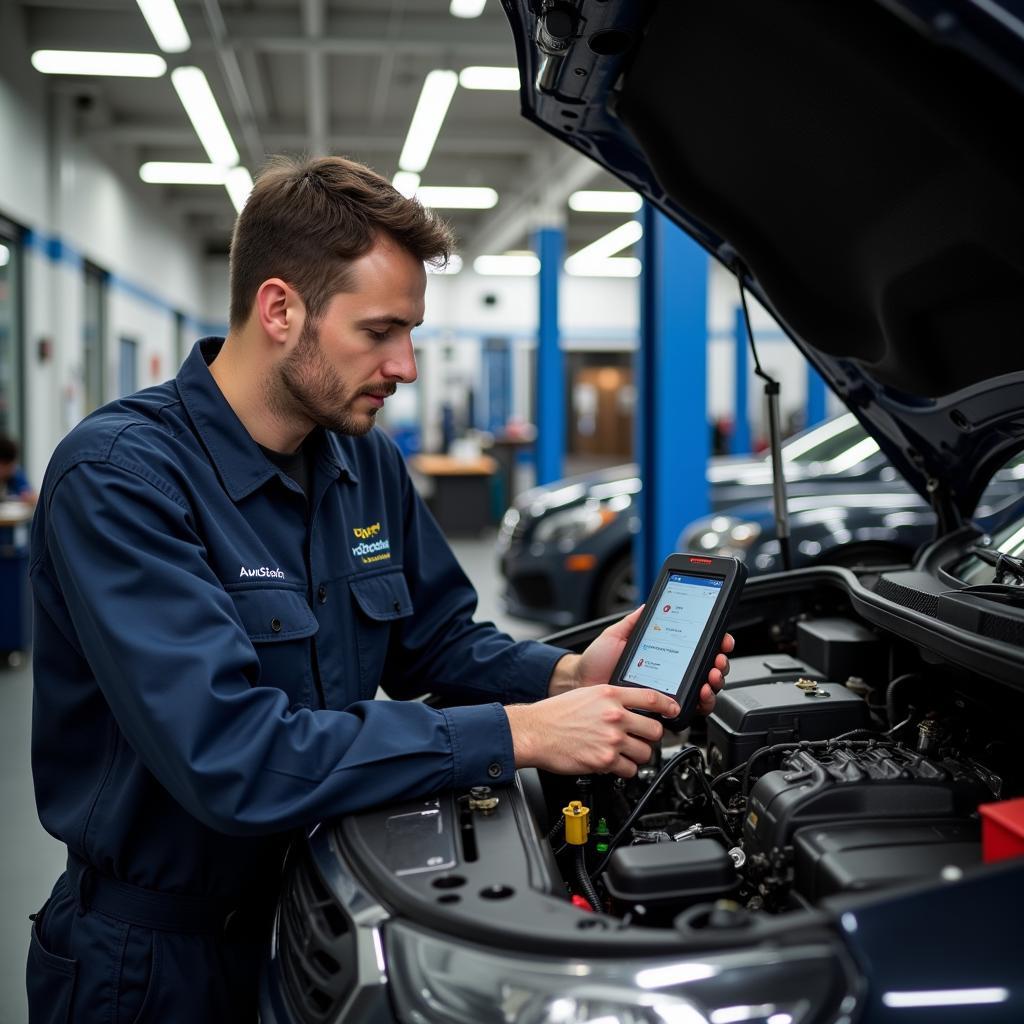 Vancouver Auto Mechanic Performing Diagnostics