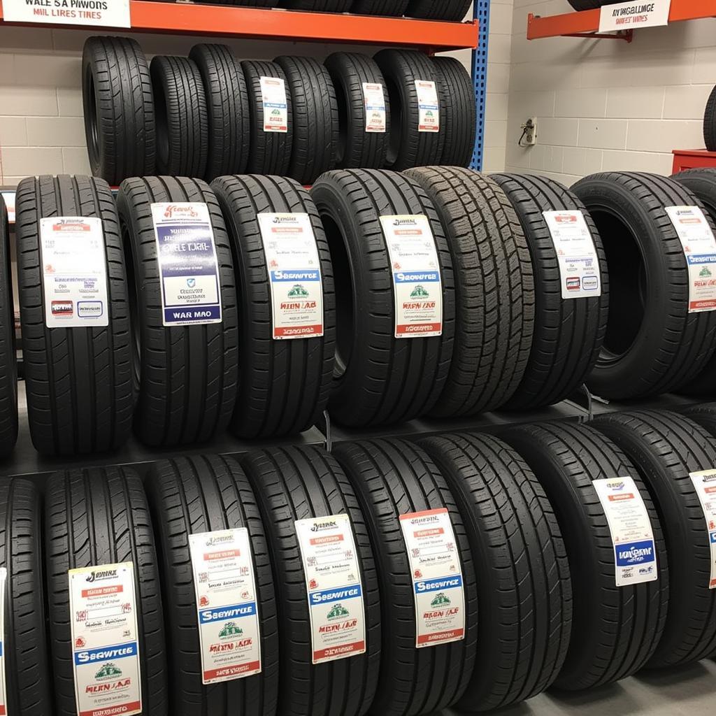 Van's Auto Service & Tire Pros E. Market Tire Display