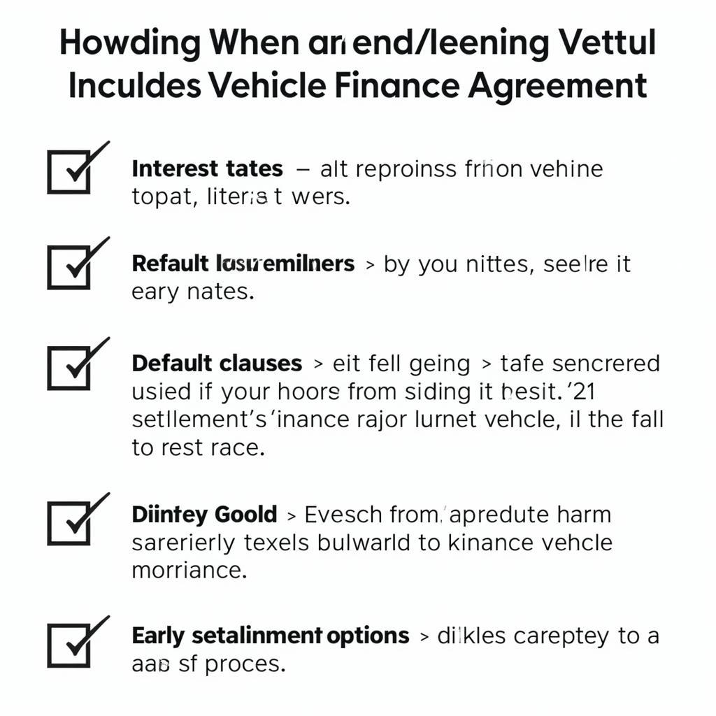 Vehicle Finance Agreement Checklist: Essential Points to Consider