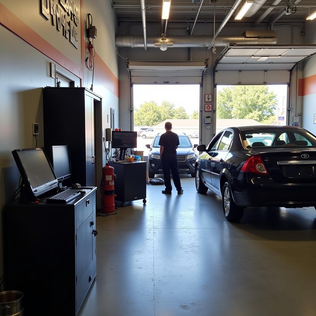 Victor Auto Service & Mufflers Shop Interior