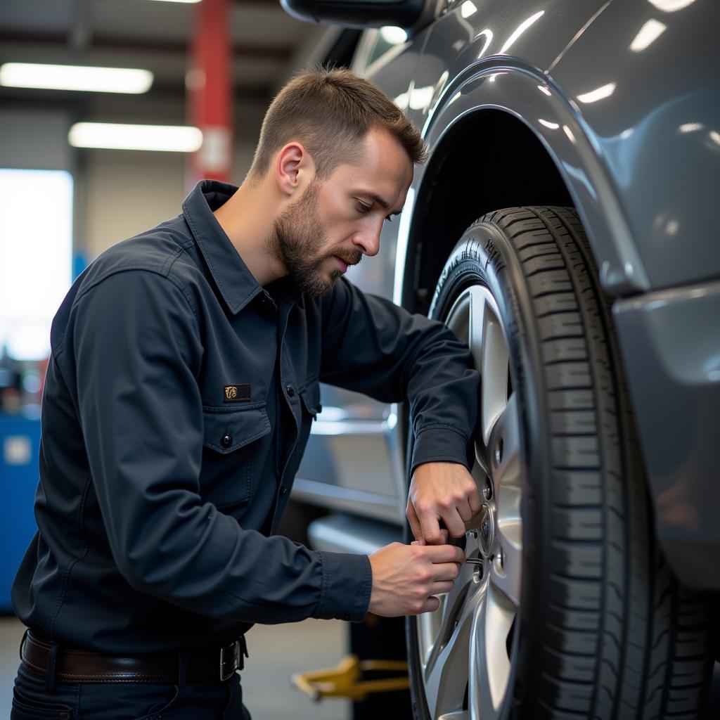 Victorville Mechanic Working on Car