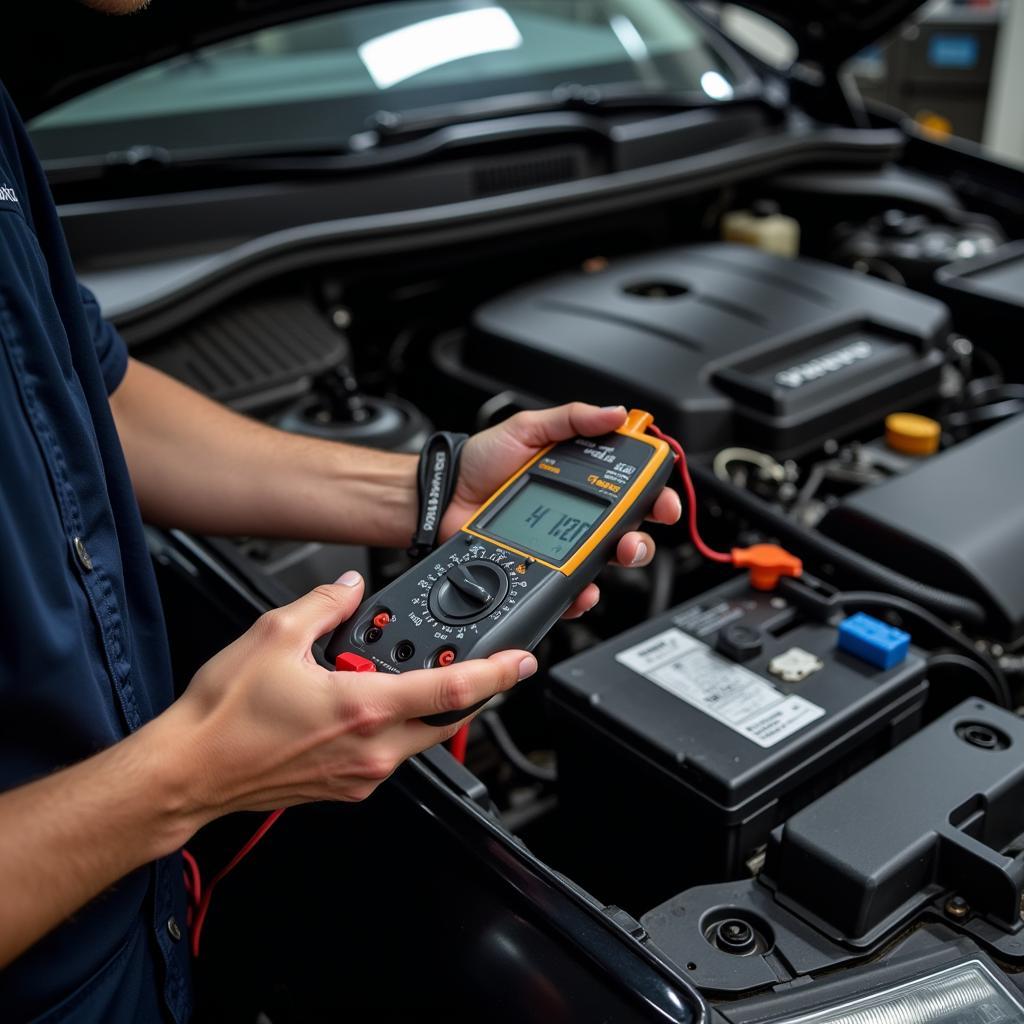 Checking the Volvo's Battery for Start-Stop Issues