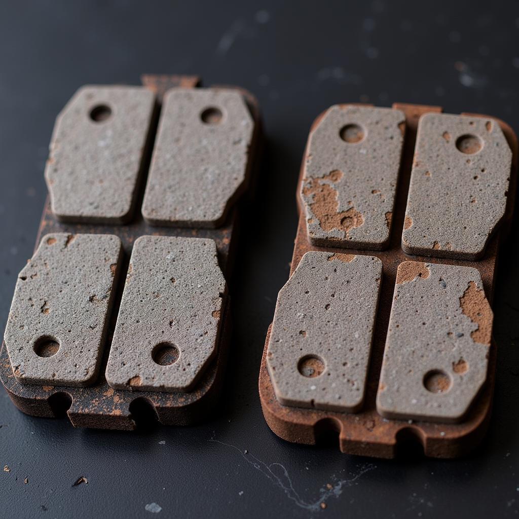 Worn VW Brake Pads