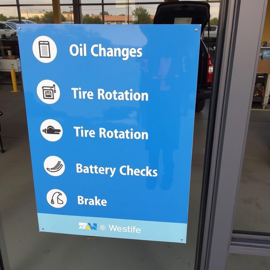 Walmart Auto Care Center Services Sign