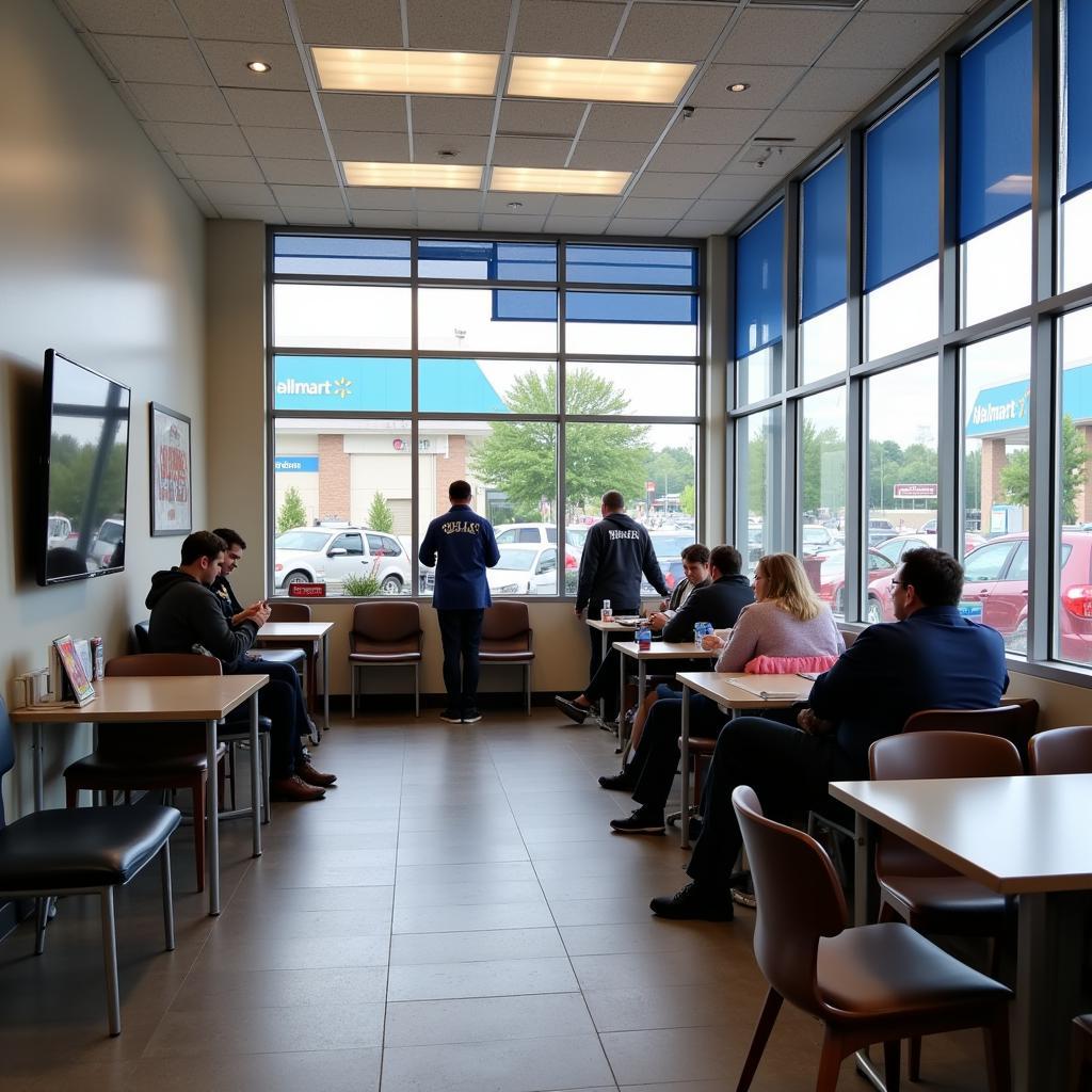 Waiting Area at Walmart Auto Service Center