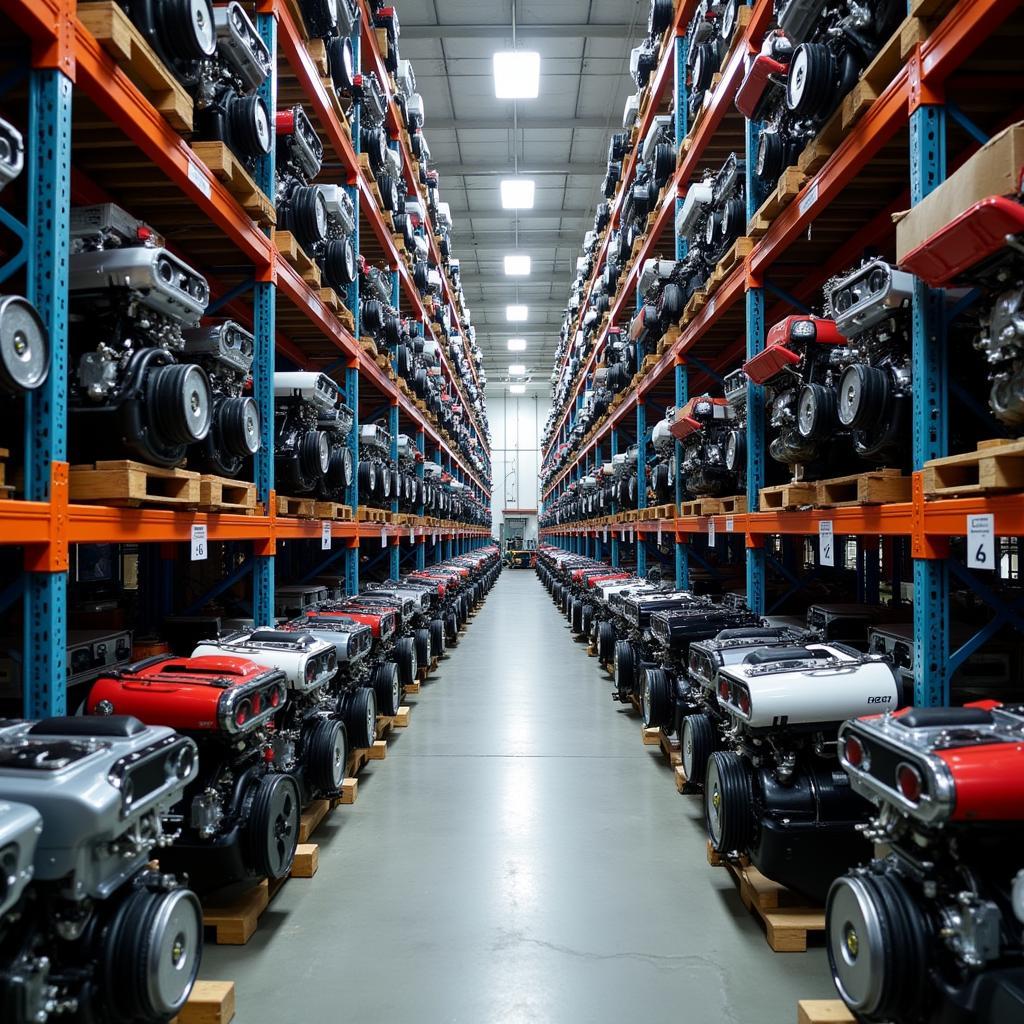 Warehouse Full of Imported Japanese Engines