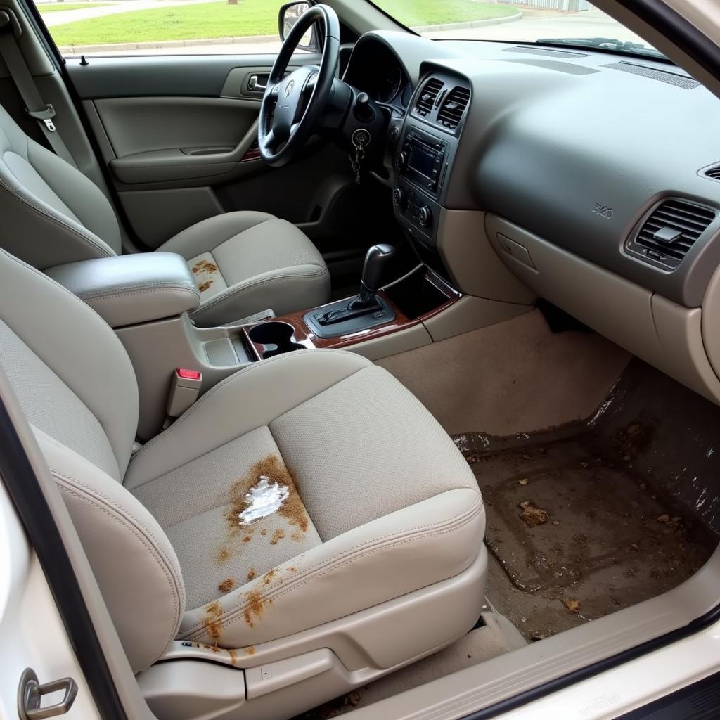 Water Damaged Car Interior