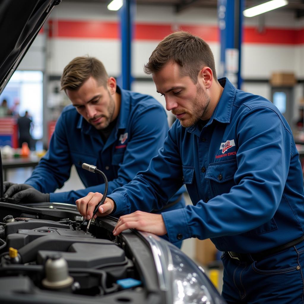 ASE Certified Technicians Working in a West Allis Auto Repair Shop