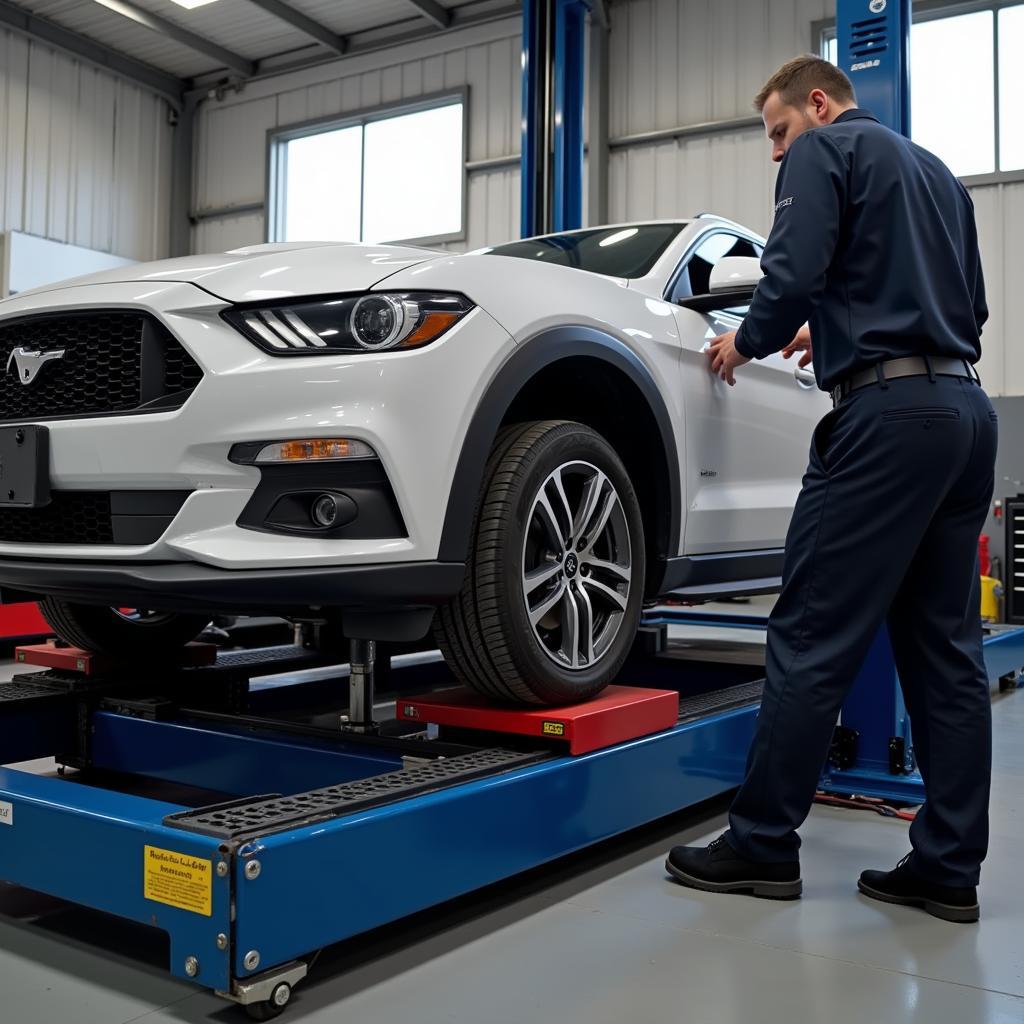 Wheel Alignment in Progress