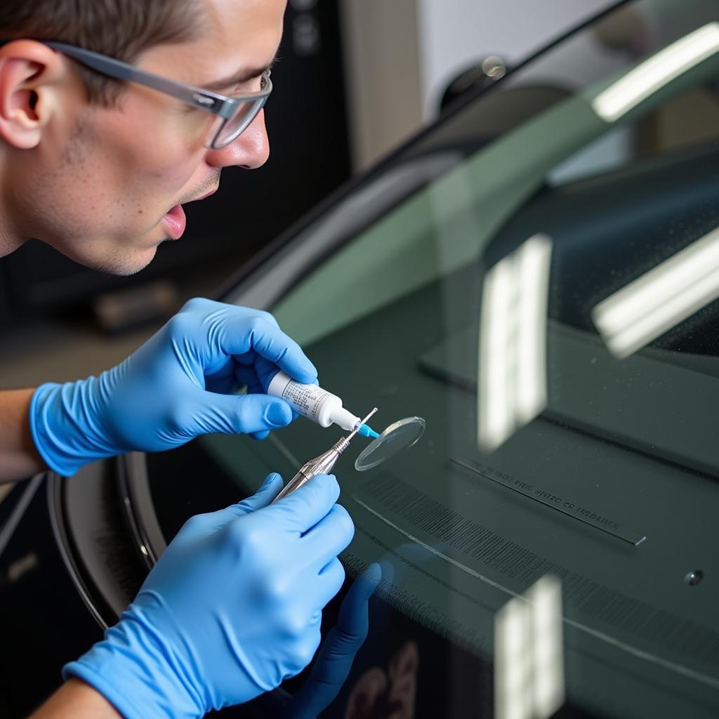 Windshield chip repair in Fairfield County CT